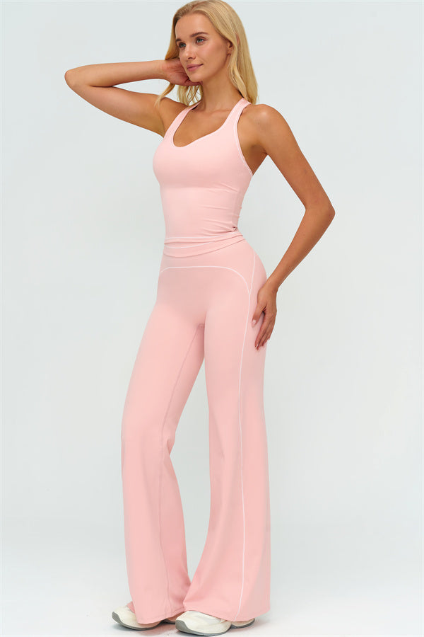 The Amara Crop Top Flared Leggings 2-Piece Set