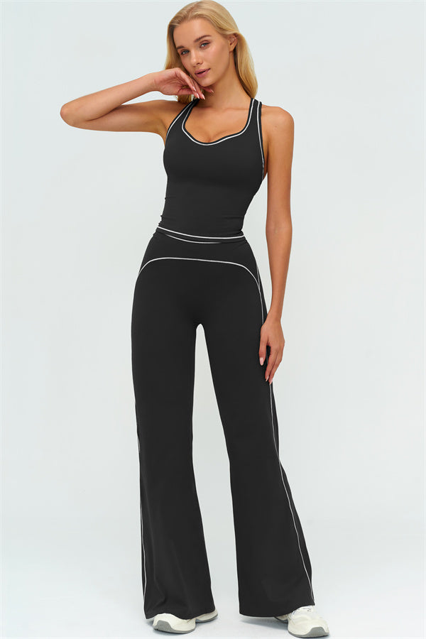 The Amara Crop Top Flared Leggings 2-Piece Set