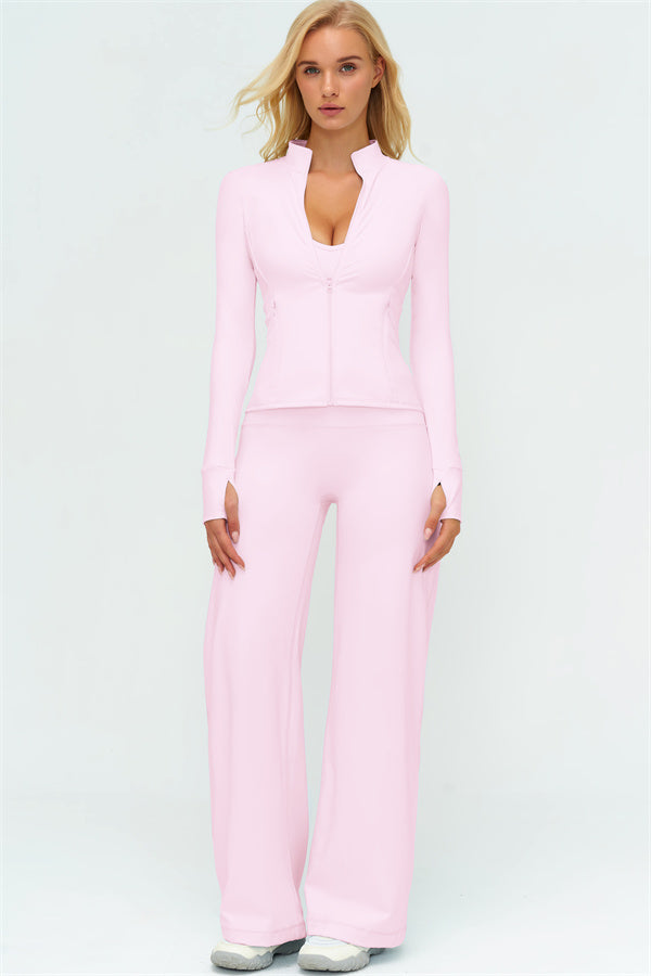 The Twirl Zip Jacket New Straight Leg Pants 2-Piece Set