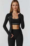The Venus Zip Top Sports Bra Leggings 3-Piece Set