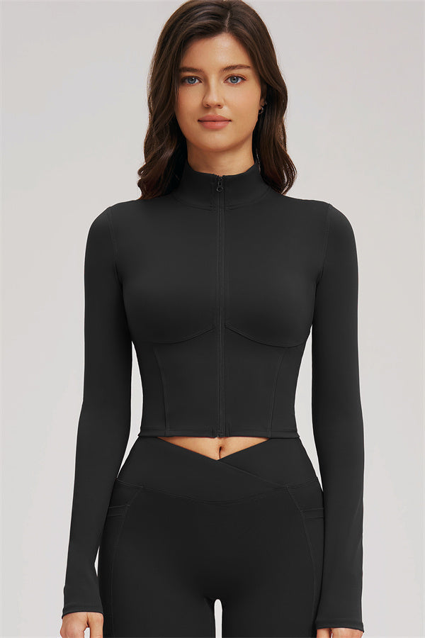 The Sizzle Zip Jacket Sports Bra Leggings 3-Piece Set