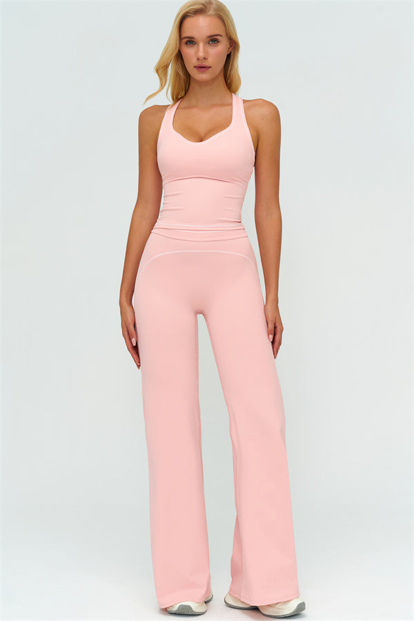 The Amara Crop Top Flared Leggings 2-Piece Set