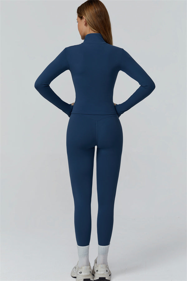 The Venus Zip Top Sports Bra Leggings 3-Piece Set