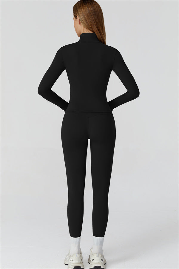 The Venus Zip Top Sports Bra Leggings 3-Piece Set