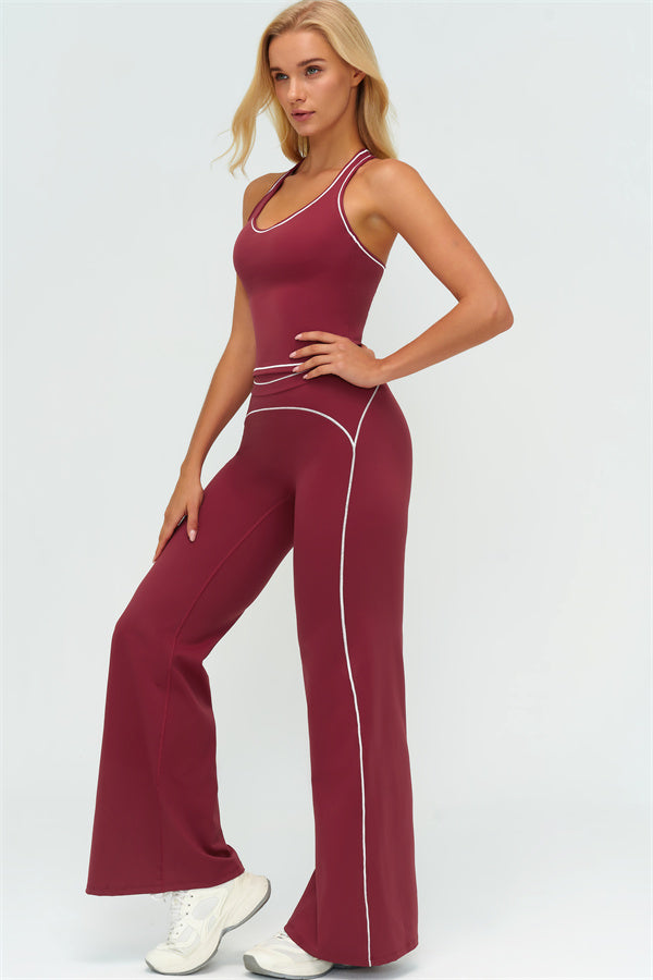 The Amara Crop Top Flared Leggings 2-Piece Set