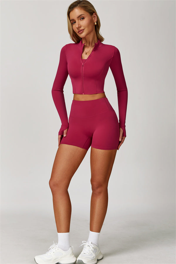 The Eloise Jacket Sports Bra Shorts 3-Piece Set