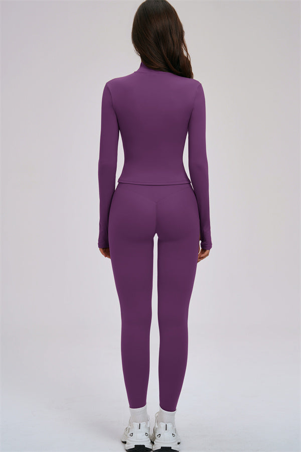 The Kinetic Zip Jacket Sports Bra Leggings 3-Piece Set