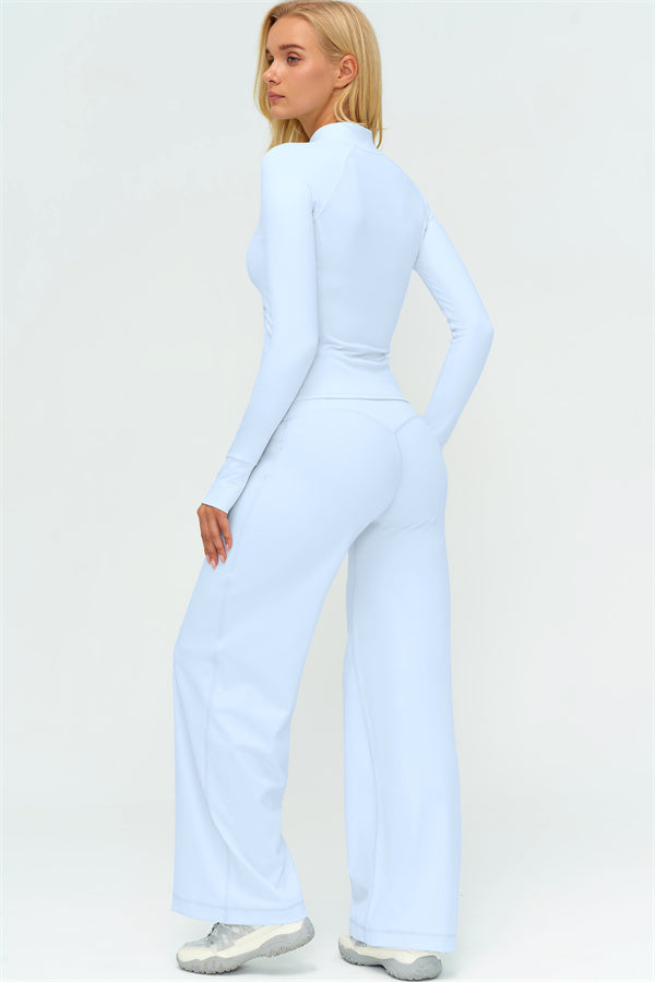 The Twirl Zip Jacket New Straight Leg Pants 2-Piece Set