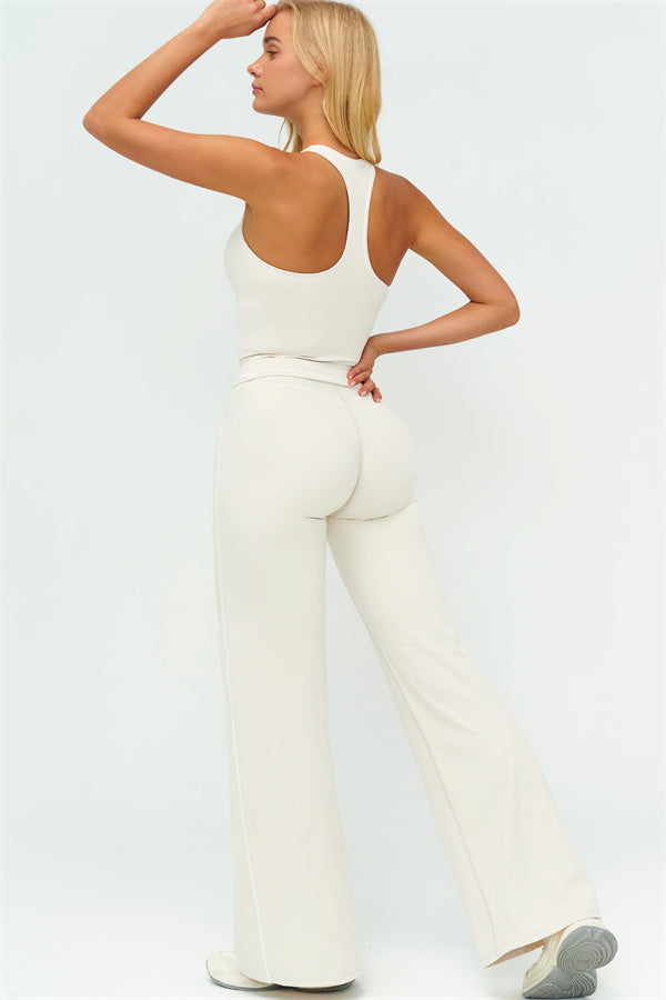 The Amara Crop Top Flared Leggings 2-Piece Set