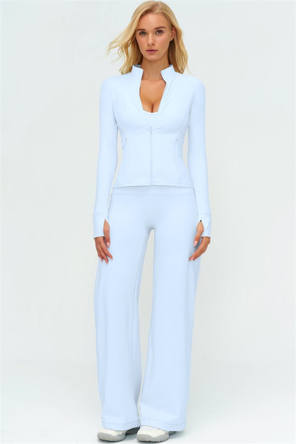 The Twirl Zip Jacket New Straight Leg Pants 2-Piece Set