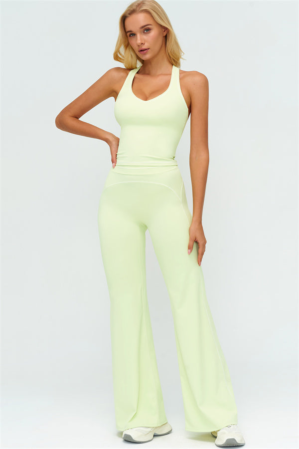 The Amara Crop Top Flared Leggings 2-Piece Set